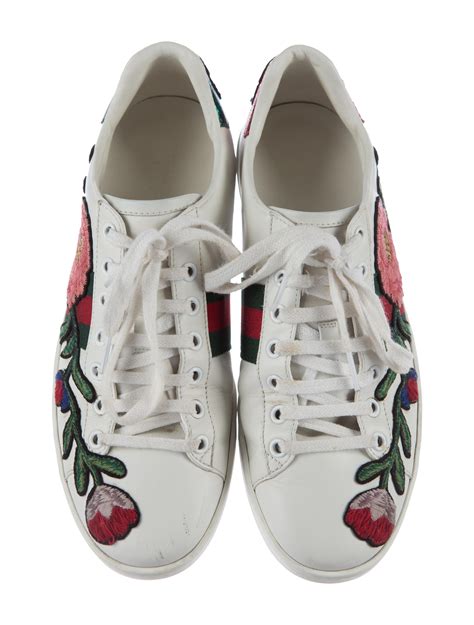 embroidered gucci sneakers|Gucci embroidered sneakers women's.